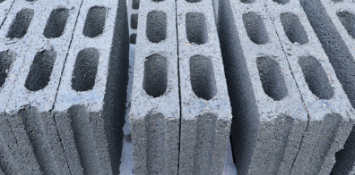 many concrete blocks beside each other