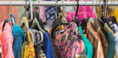 Clothes on a rail 